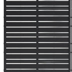 Set Of Two Black Abstract Steel 20 Outdoor Privacy Screen