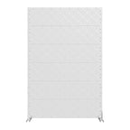 Set Of Two White Geometric Metal 12 Outdoor Privacy Screen