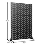 Set Of Two Black Geometric Metal 12 Outdoor Privacy Screen
