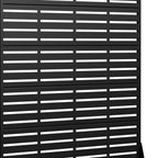 Set Of Two Black Geometric Steel 12 Outdoor Privacy Screen
