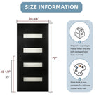 82" X 38" Black Composite Prehung Door