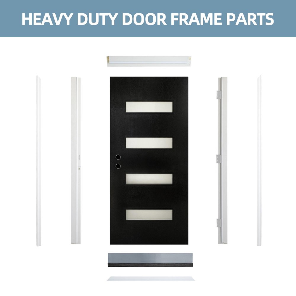 82" X 38" Black Composite Prehung Door