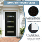 82" X 38" Black Composite Prehung Door
