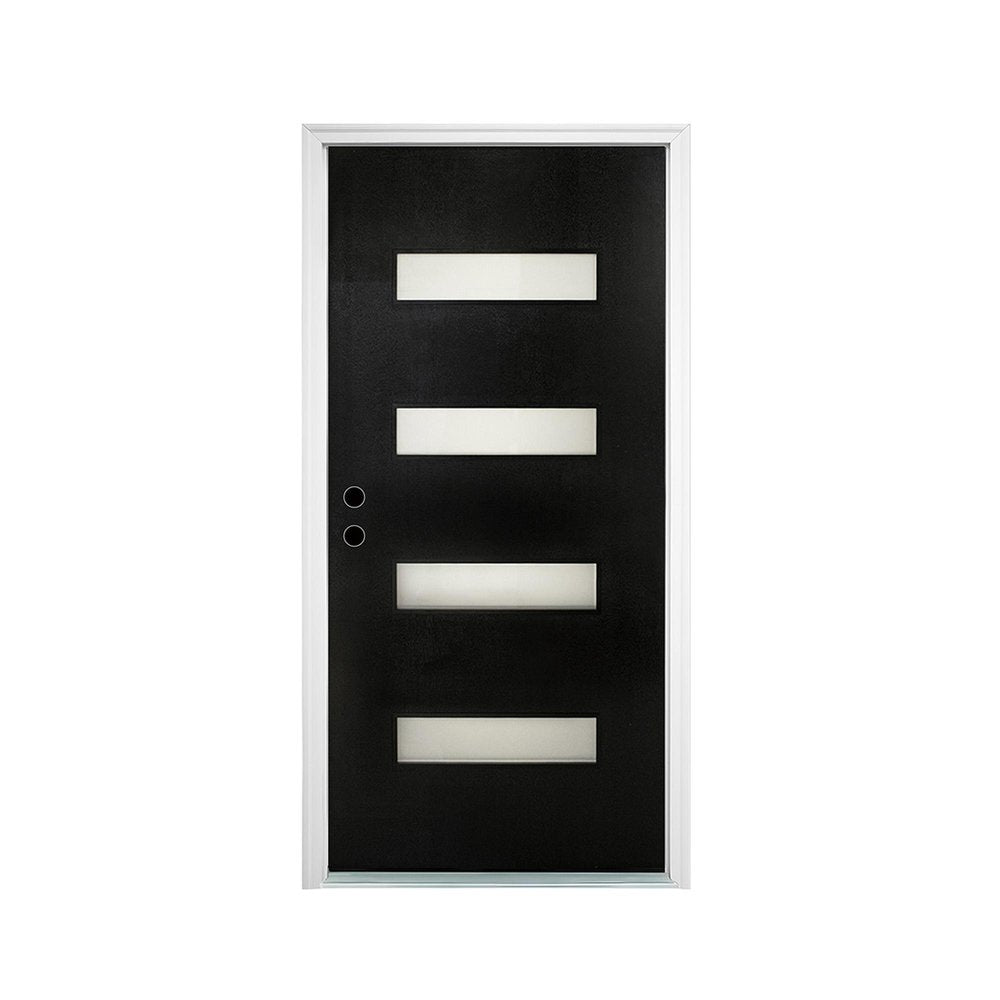 82" X 38" Black Composite Prehung Door