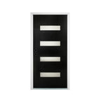 82" X 38" Black Composite Prehung Door