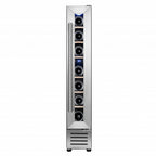 34" X 6" Silver and Black Metal Single Compartment Wine Refrigerator