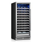 55" X 23" Clear and Black Metal Single Compartment Wine Refrigerator