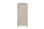 57" White Carved Floral Solid Wood Nine Drawer Dresser