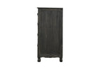 57" White Carved Floral Solid Wood Nine Drawer Dresser