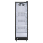 75" X 23" Clear and Black Metal Single Compartment Can Beverage Refrigerator