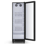 75" X 23" Clear and Black Metal Single Compartment Can Beverage Refrigerator