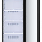 75" X 17" Clear and Black Metal Single Compartment Can Beverage Refrigerator