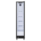 75" X 17" Clear and Black Metal Single Compartment Can Beverage Refrigerator