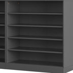 Gray 30 Solid WoodShoe Storage Cabinet