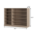 Beige 30 Solid WoodShoe Storage Cabinet