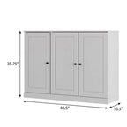 White 30 Solid WoodShoe Storage Cabinet