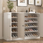 White 30 Solid WoodShoe Storage Cabinet