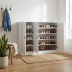 White 30 Solid WoodShoe Storage Cabinet
