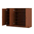 Coffee 30 Solid WoodShoe Storage Cabinet