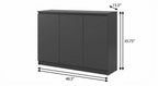 Gray 30 Solid WoodShoe Storage Cabinet