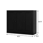 Black 30 Solid WoodShoe Storage Cabinet