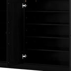 Black 30 Solid WoodShoe Storage Cabinet