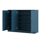 Teal Blue 30 Solid WoodShoe Storage Cabinet
