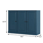 Teal Blue 30 Solid WoodShoe Storage Cabinet