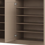 Beige 30 Solid WoodShoe Storage Cabinet