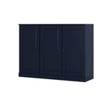 Navy Blue 30 Solid WoodShoe Storage Cabinet