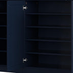 Navy Blue 30 Solid WoodShoe Storage Cabinet