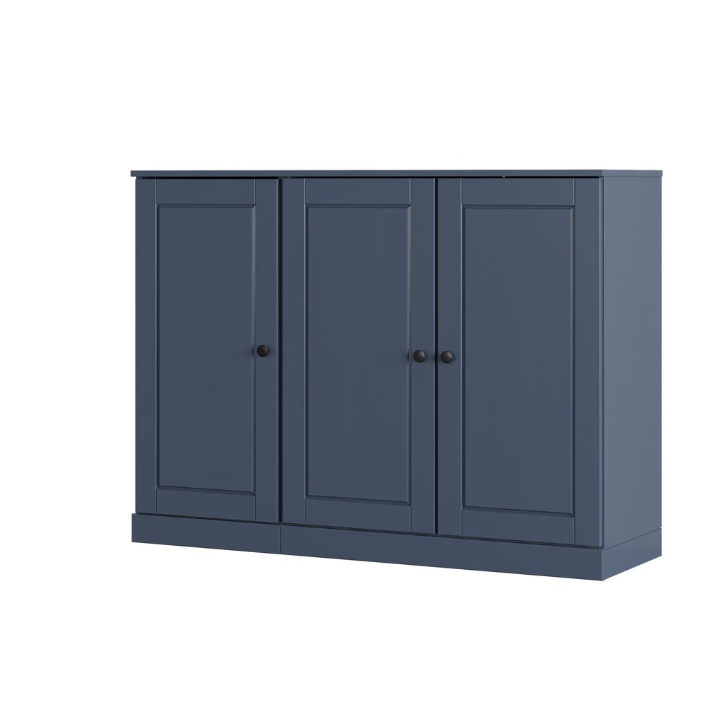 French Blue 30 Solid WoodShoe Storage Cabinet