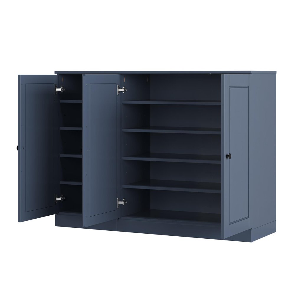 French Blue 30 Solid WoodShoe Storage Cabinet