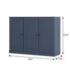 French Blue 30 Solid WoodShoe Storage Cabinet