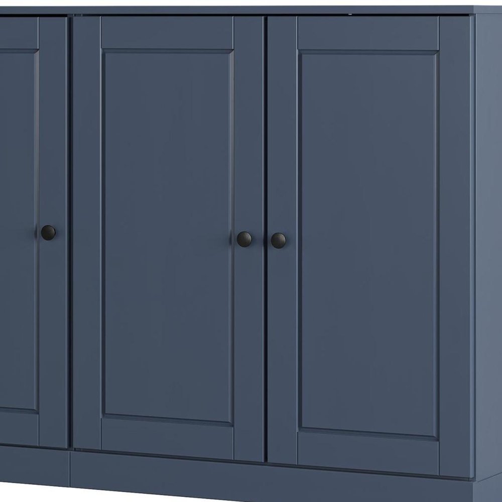 French Blue 30 Solid WoodShoe Storage Cabinet
