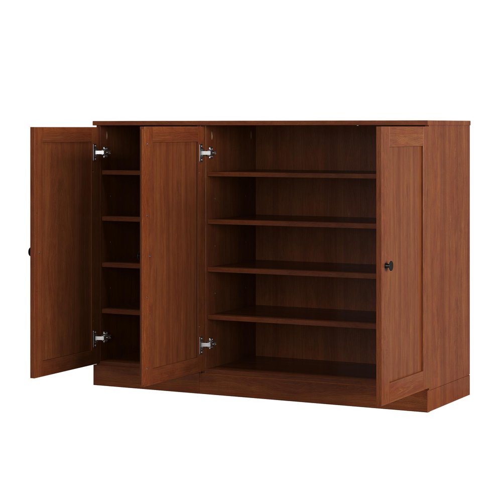 Coffee 30 Solid WoodShoe Storage Cabinet