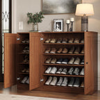 Coffee 30 Solid WoodShoe Storage Cabinet