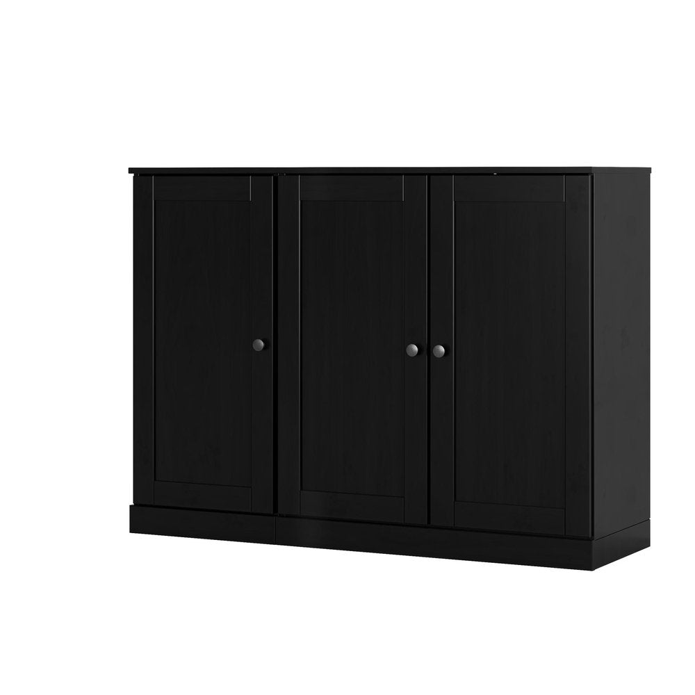 Black 30 Solid WoodShoe Storage Cabinet