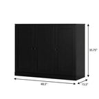 Black 30 Solid WoodShoe Storage Cabinet