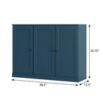 Teal Blue 30 Solid WoodShoe Storage Cabinet