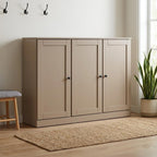 Beige 30 Solid WoodShoe Storage Cabinet
