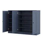 French Blue 30 Solid WoodShoe Storage Cabinet