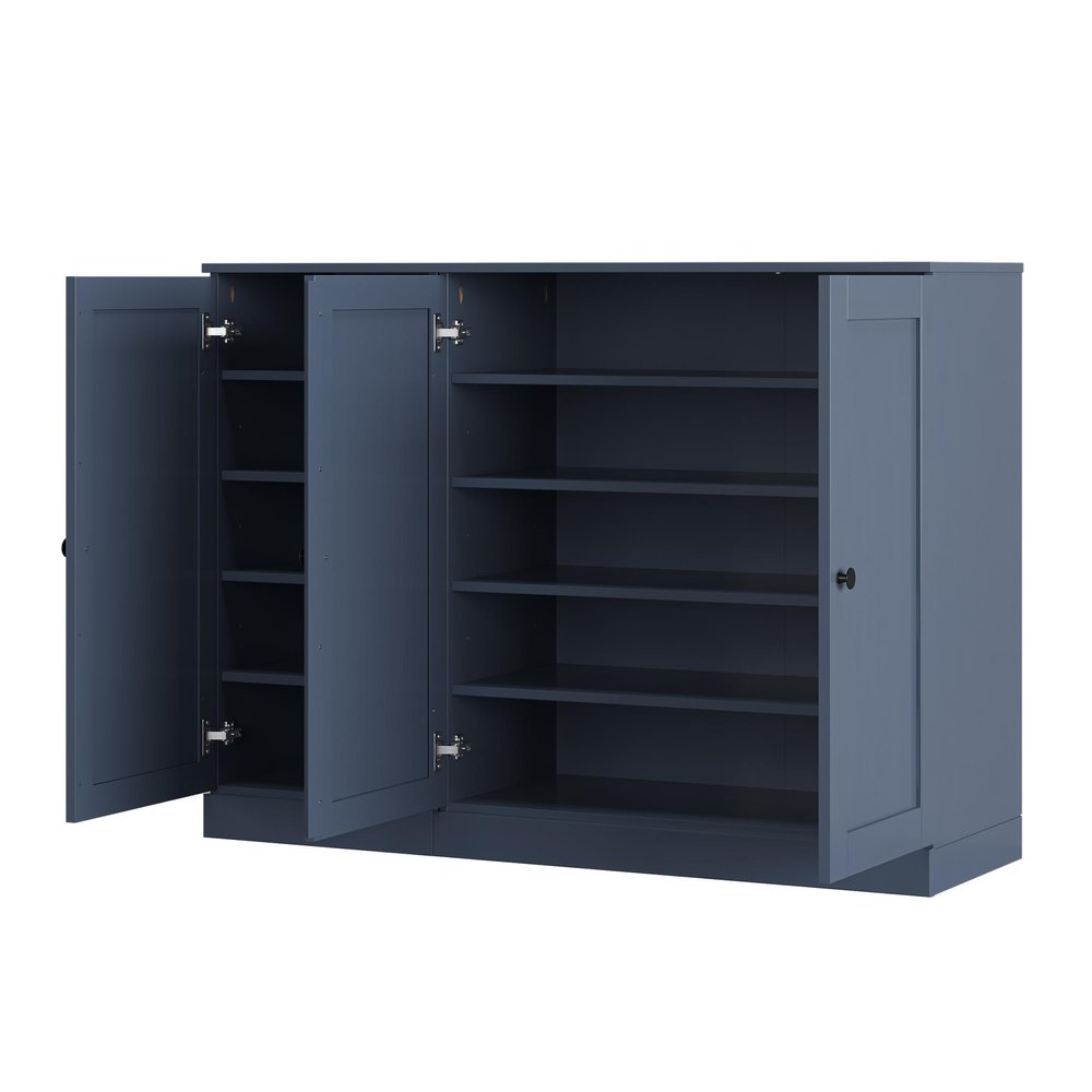 French Blue 30 Solid WoodShoe Storage Cabinet