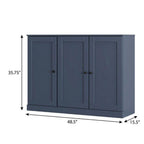 French Blue 30 Solid WoodShoe Storage Cabinet