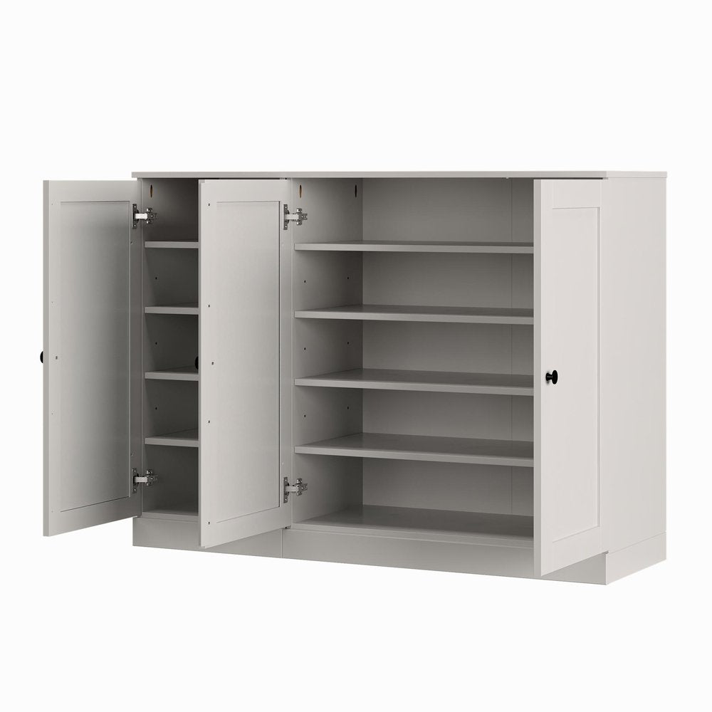Off White 30 Solid WoodShoe Storage Cabinet