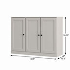 Off White 30 Solid WoodShoe Storage Cabinet
