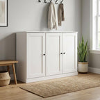 Off White 30 Solid WoodShoe Storage Cabinet