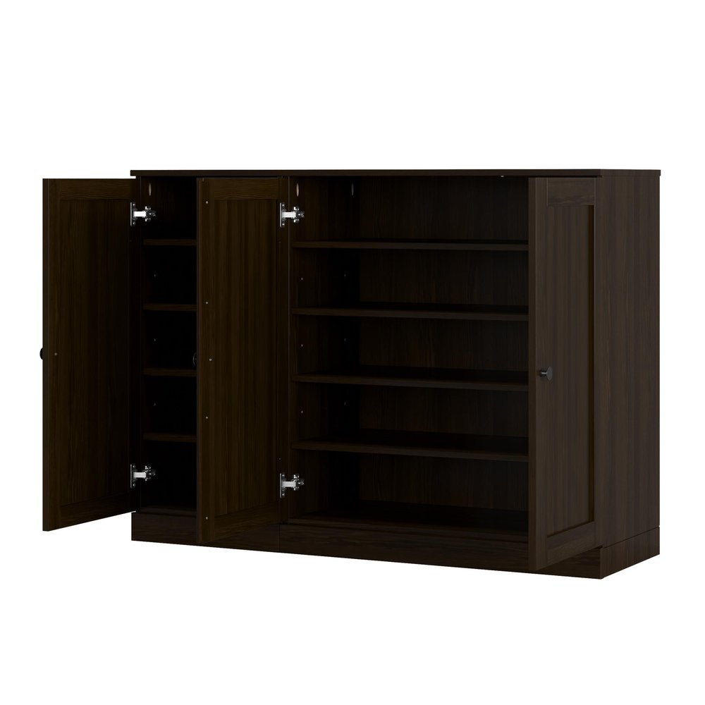 Espresso 30 Solid WoodShoe Storage Cabinet