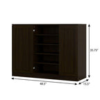 Espresso 30 Solid WoodShoe Storage Cabinet