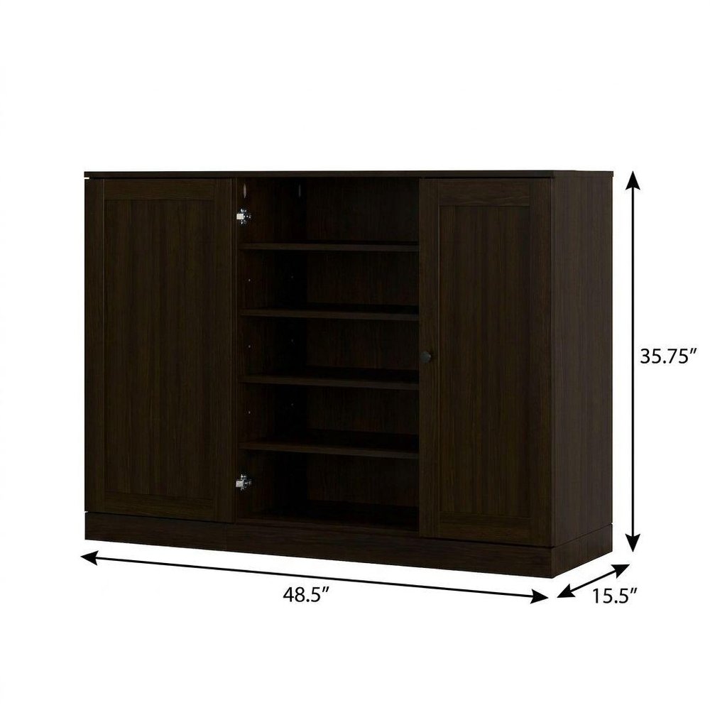 Espresso 30 Solid WoodShoe Storage Cabinet